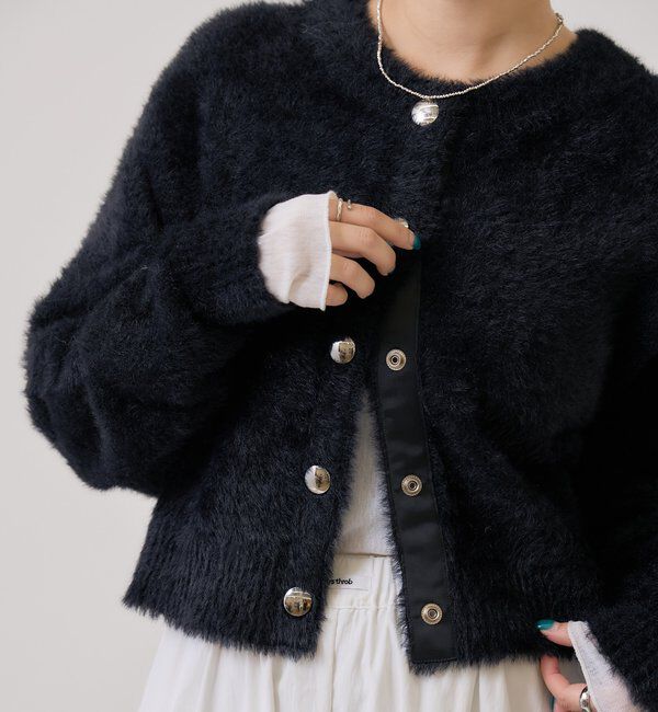  「ミンクライクジャケットカーディガン」|カーディガン|
