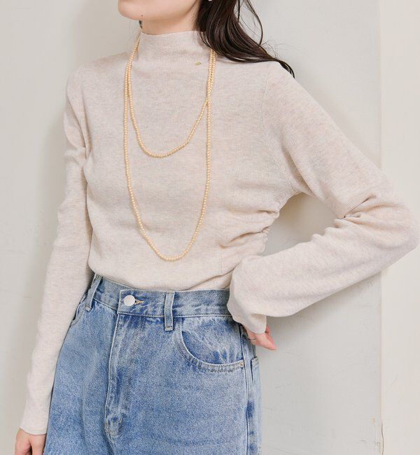  「プレート付きハイネックニット」|ニット・セーター|