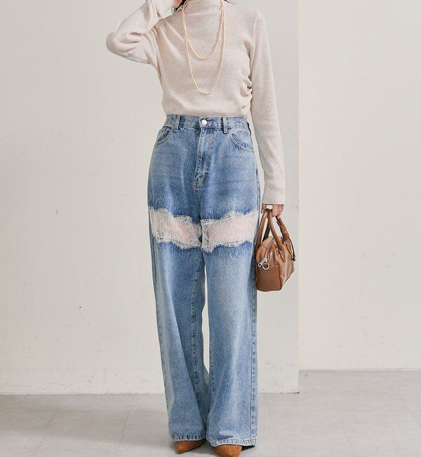  「プレート付きハイネックニット」|ニット・セーター|