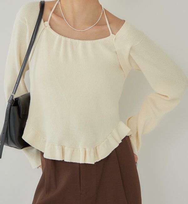  「ペプラムレイヤードニット」|ニット・セーター|