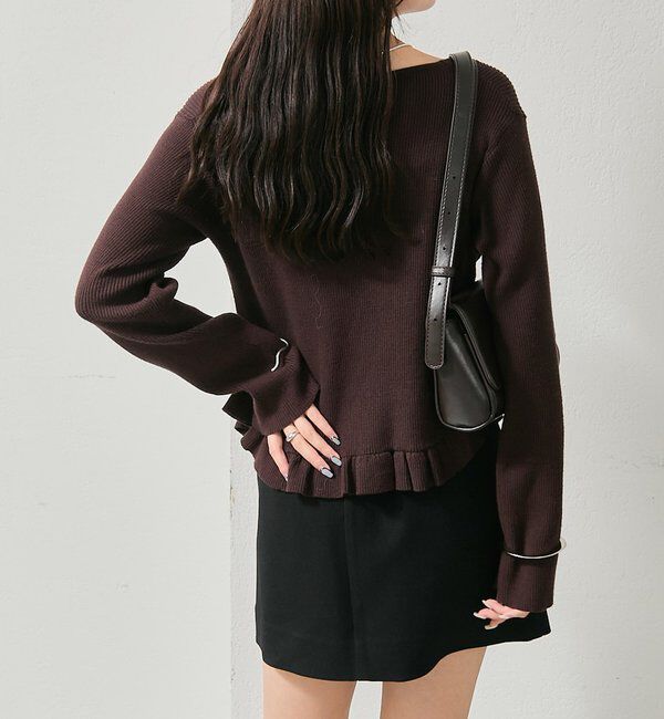  「ペプラムレイヤードニット」|ニット・セーター|