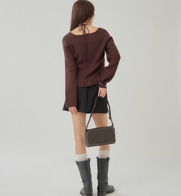  「ペプラムレイヤードニット」|ニット・セーター|