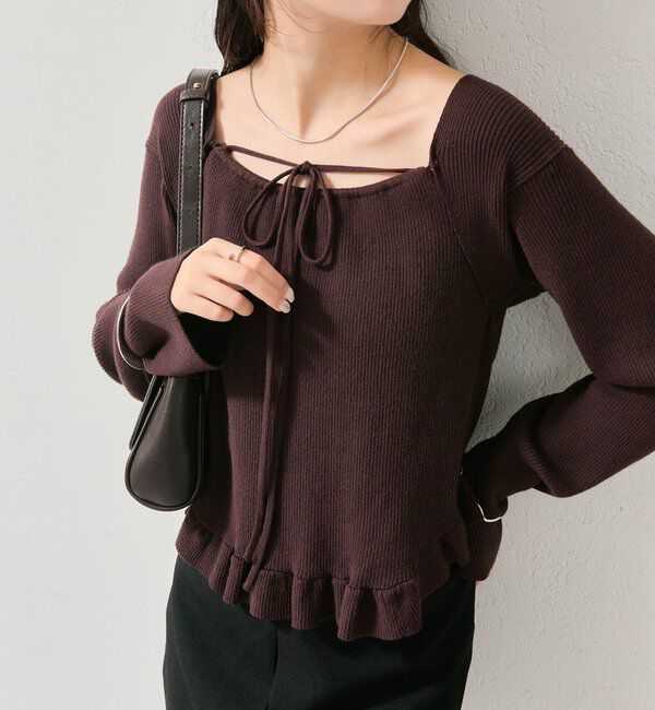  「ペプラムレイヤードニット」|ニット・セーター|