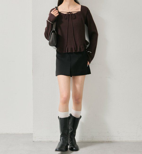  「ペプラムレイヤードニット」|ニット・セーター|