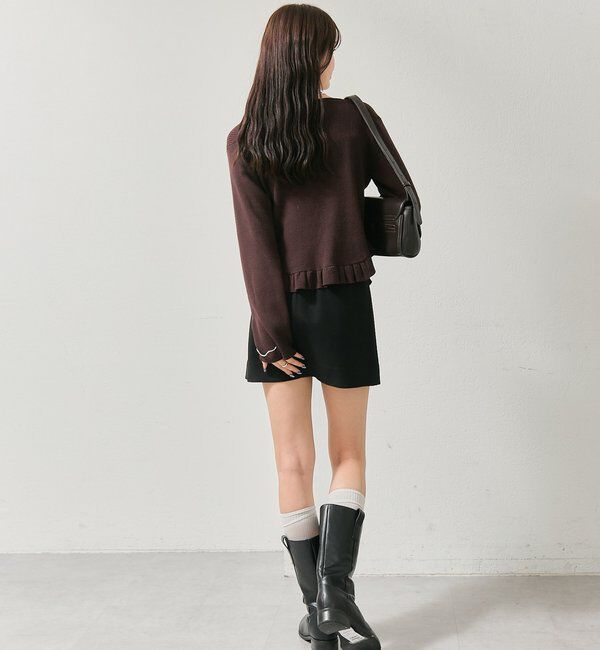  「ペプラムレイヤードニット」|ニット・セーター|