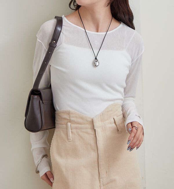  「プレート付きクルーシアーロンT」|Tシャツ・カットソー|