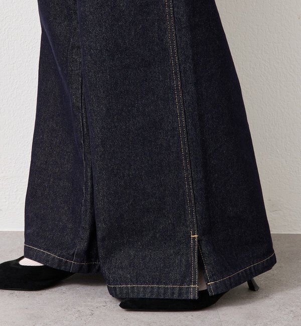  「裾スリットフレアデニム」|デニム|