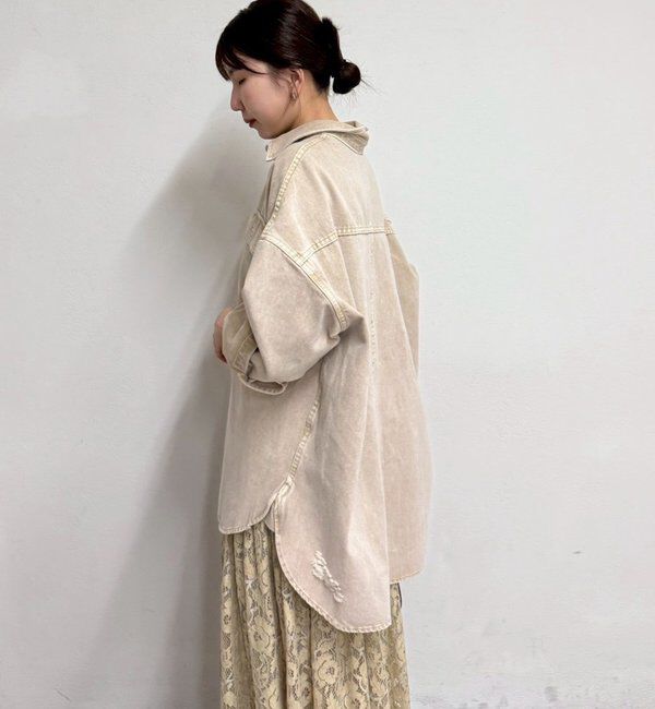  「ダメージデニムシャツ」|シャツ・ブラウス|