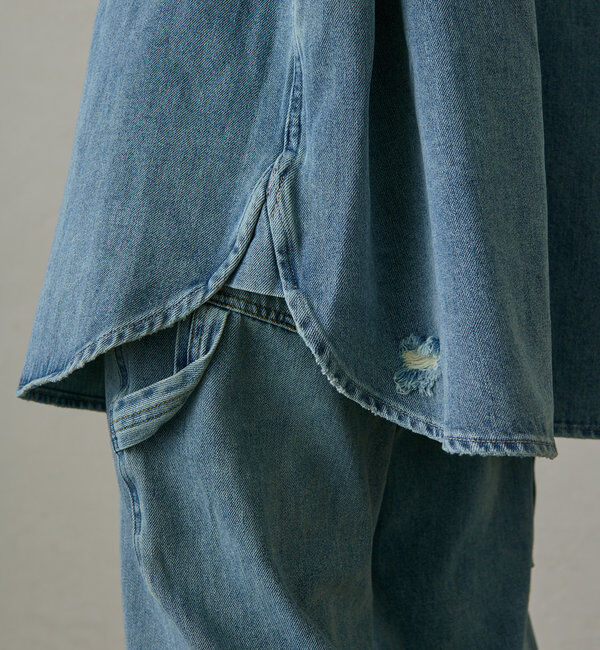  「ダメージデニムシャツ」|シャツ・ブラウス|