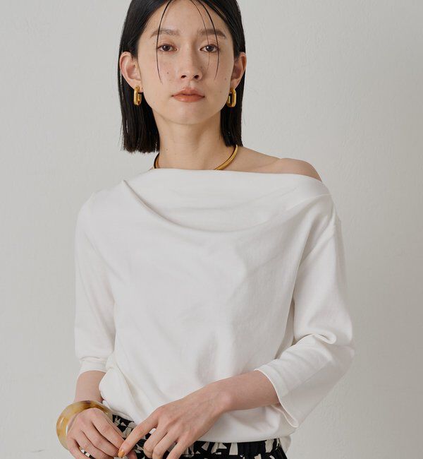  「ドレープカットソー」|Tシャツ・カットソー|オフホワイト