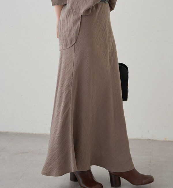  「とろみフレアスカート」|スカート|ブラウン