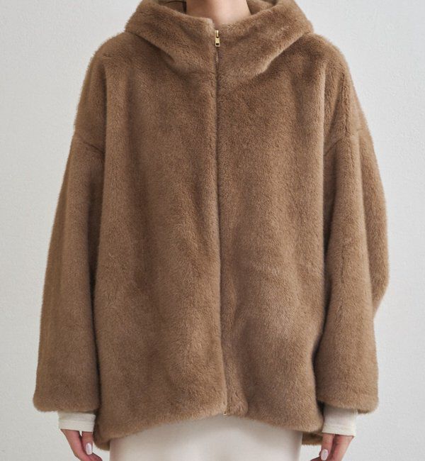  「フードフェイクファーブルゾン」|ベスト・ジレ|