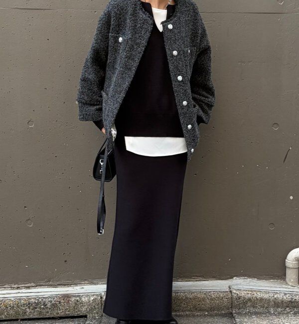  「【@_shirabe.s_コラボ】スウェットライクマーメイドニットスカート」|スカート|