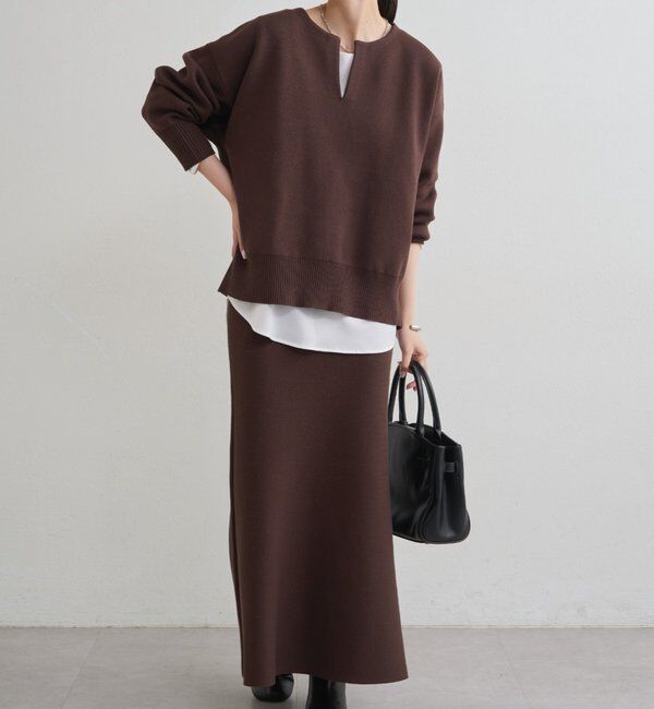  「【@_shirabe.s_コラボ】スウェットライクスキッパーニット」|ニット・セーター|