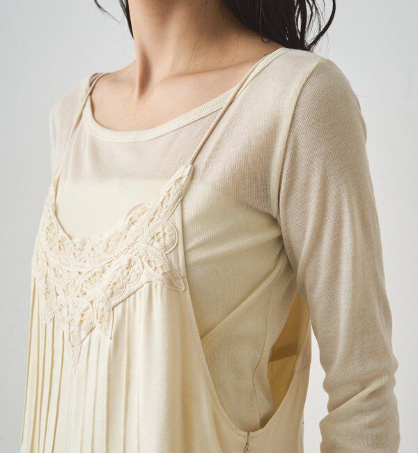  「レースサテンキャミオールインワン」|ワンピース|