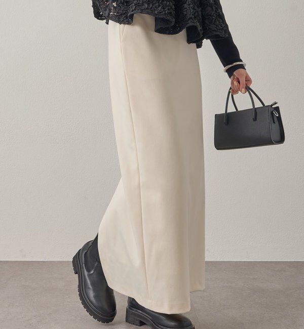 「ペンシルマキシスカート」|スカート|アイボリー