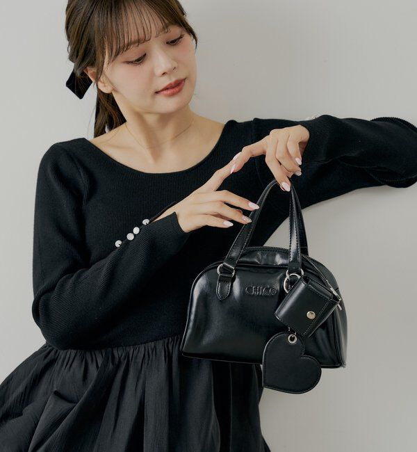  「【REVIVAL/WEB限定】チャーム付ミニボストンバッグ」|ボストンバッグ|