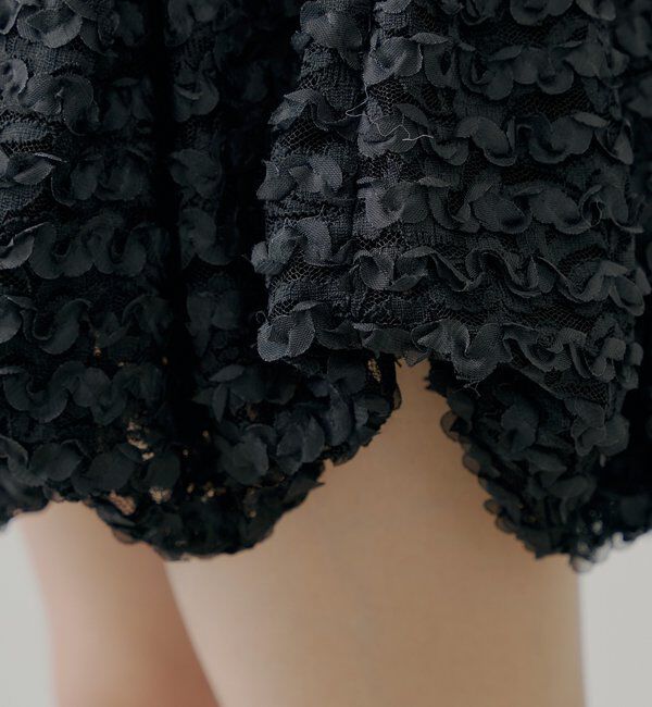  「裾バルーンレースミニスカート」|スカート|