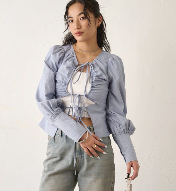  「ASSORTED GATHERED COIL DESIGN SHIRT」|シャツ・ブラウス|