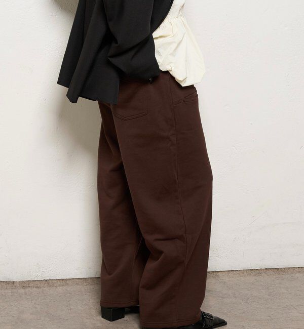  「【低身長・高身長対応】SLASH POCKET SWEAT EASY PANTS」|チノ|