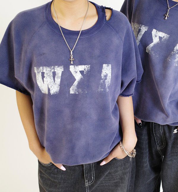  「【From Vintage】 WRONGダメージ半袖スウェット  / 2サイズ」|Tシャツ・カットソー|