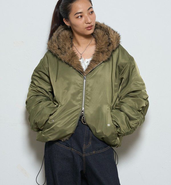  「【お気に入りNO.1】2WAY REVERSIBLE FUR BLOUSON 」|ブルゾン・スタジャン|
