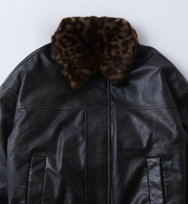  「3-WAY VINTAGE-LIKE LEATHER BOA BLOUSON」|ブルゾン・スタジャン|