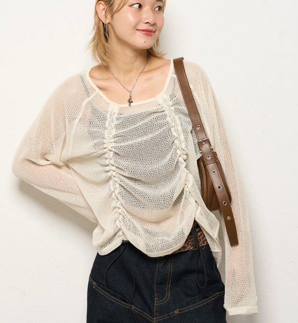  「コードデザインニットソートップス」|Tシャツ・カットソー|