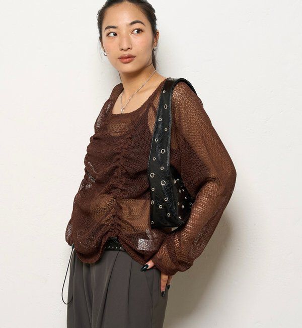  「コードデザインニットソートップス」|Tシャツ・カットソー|