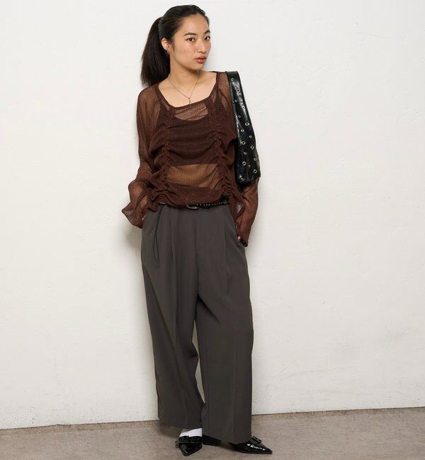  「コードデザインニットソートップス」|Tシャツ・カットソー|