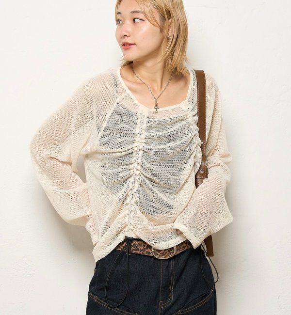  「コードデザインニットソートップス」|Tシャツ・カットソー|