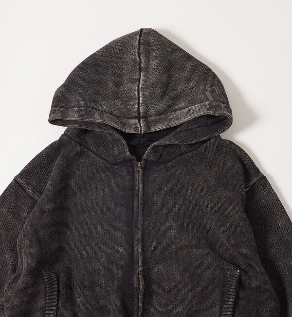  「KOOKYNピグメント加工ジップニットパーカー」|パーカー|