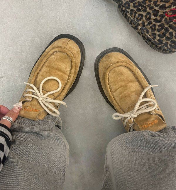  「【SLOPPY】COLOR-BLOCKED PLATFORM LOAFERS」|その他|サンドベージュ