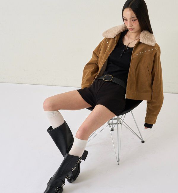  「BOA COLLAR STUDDED SUEDE BLOUSON」|ブルゾン・スタジャン|