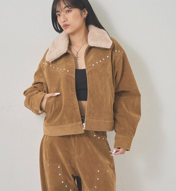  「BOA COLLAR STUDDED SUEDE BLOUSON」|ブルゾン・スタジャン|