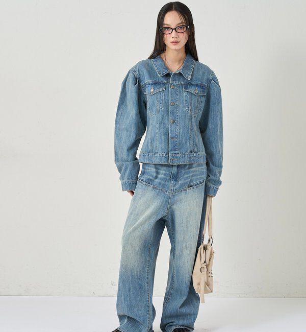  「PUFF SLEEVE DENIM JACKET」|ブルゾン・スタジャン|