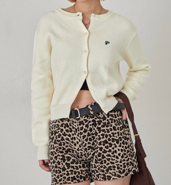  「ONE-POINT CREW CARDIGAN」|カーディガン|アイボリー