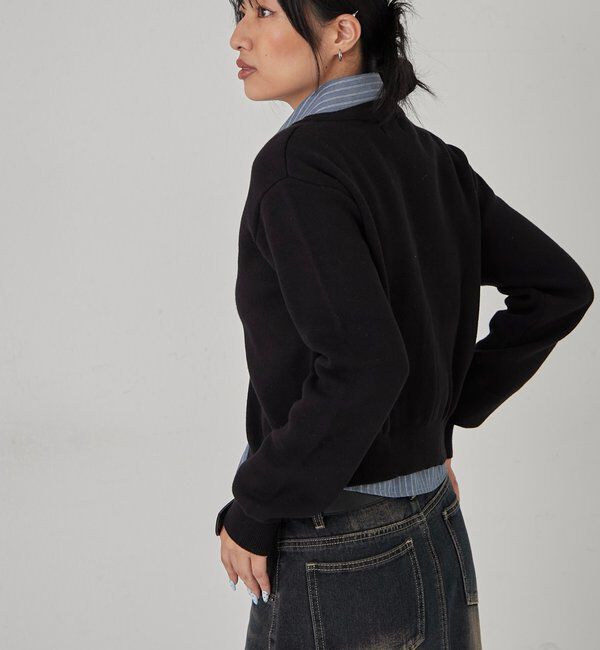  「ONE-POINT CREW CARDIGAN」|カーディガン|