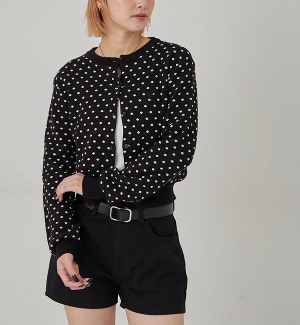  「ONE-POINT CREW CARDIGAN」|カーディガン|