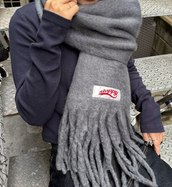  「SLOPPY ASSORTED MUFFLER」|マフラー|グレー