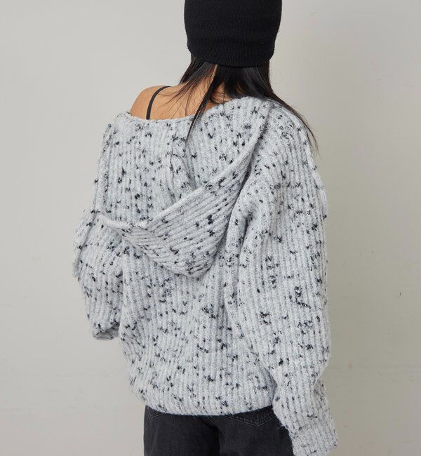  「MELANGE SKIPPER HOOD KNIT」|ニット・セーター|