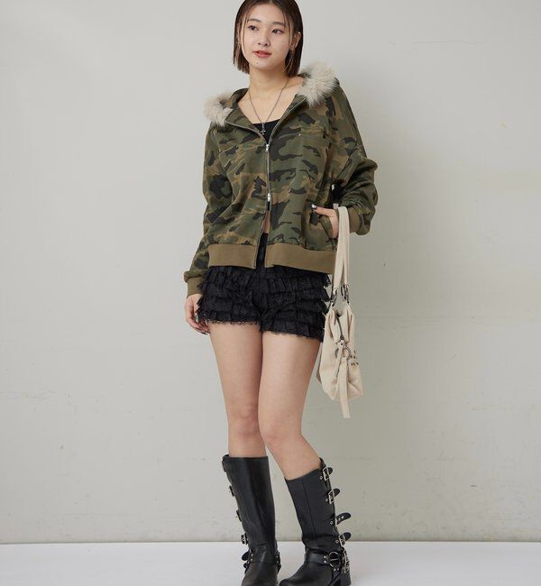  「SLASH POCKET FUR PARKA」|パーカー|