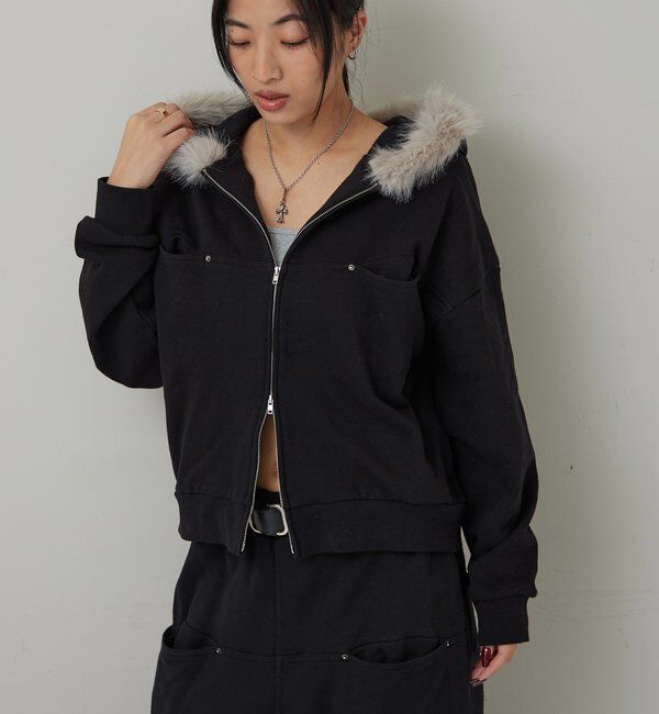  「SLASH POCKET FUR PARKA」|パーカー|