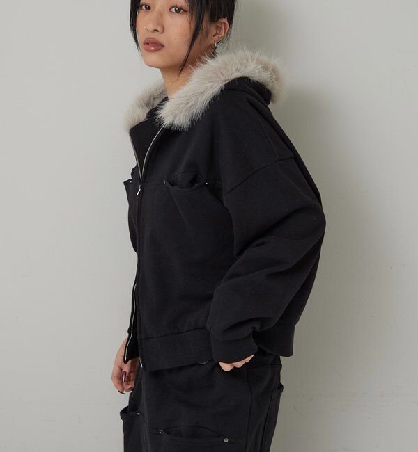  「SLASH POCKET FUR PARKA」|パーカー|