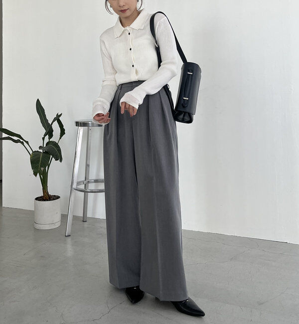  「【累計2万本突破！】【低身長・高身長サイズあり】2タックワイドパンツ」|チノ|