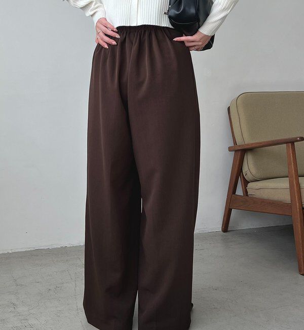  「【待望の追加決定！/新色ブラウン】ラップリボンパンツ」|チノ|