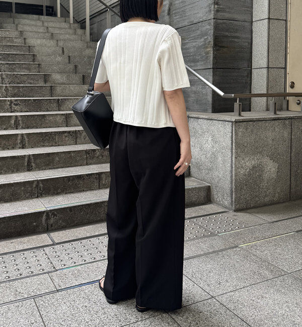  「【待望の追加決定！/新色ブラウン】ラップリボンパンツ」|チノ|