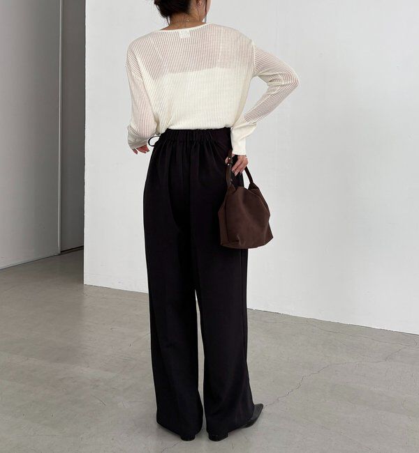  「【待望の追加決定！/新色ブラウン】ラップリボンパンツ」|チノ|