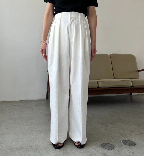  「【選べる4サイズ展開】2タックコットンパンツ」|チノ|