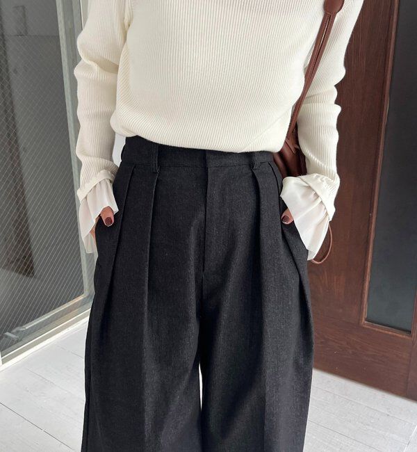  「【選べる4サイズ展開】2タックコットンパンツ」|チノ|